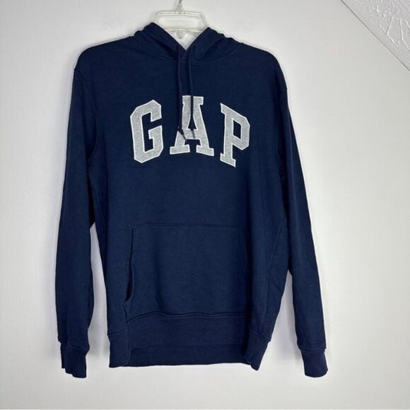 GAP Navy Kangaroo Pockets Hoodie Size Small - Picture 10 of 10